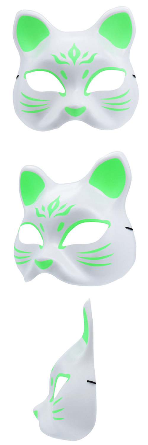 お面猫面 二十六/蓄光 DICOM21417